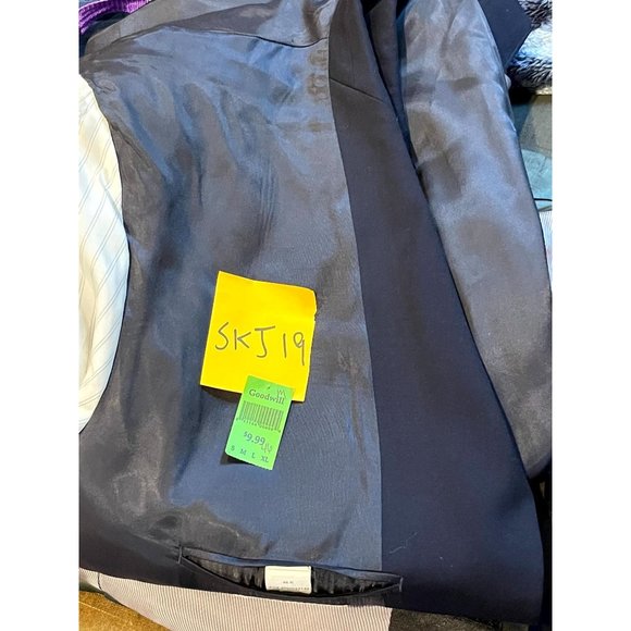 Michael Kors Men Blazer Coat Jacket 100% Wool Single Breasted Navy Blue Size 46R - Picture 8 of 8